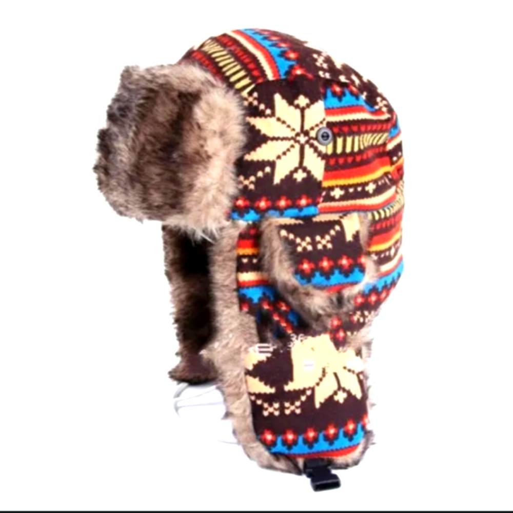 Winter warm snowflake deer kintted Russian hat plus Velvet cap